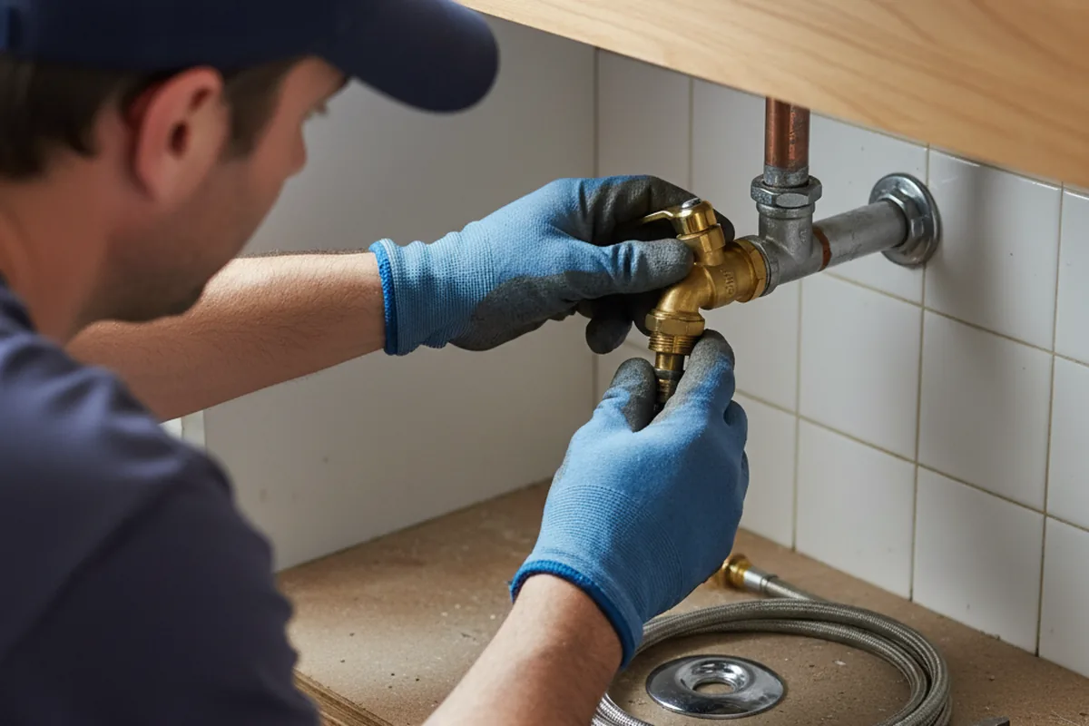 Shutoff valve and fitting work during Faucet and Fixture Repair in Potterville